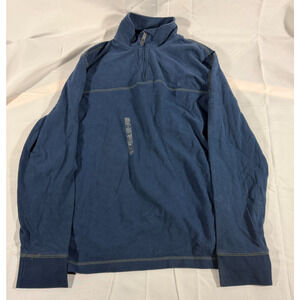 Timberland Men's XL 1/4 Zip Pullover Navy Blue Turbo-Dry Quick Dry Cotton NWT